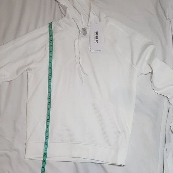 White Hoodie with Front Pocket - Picture 3 of 5
